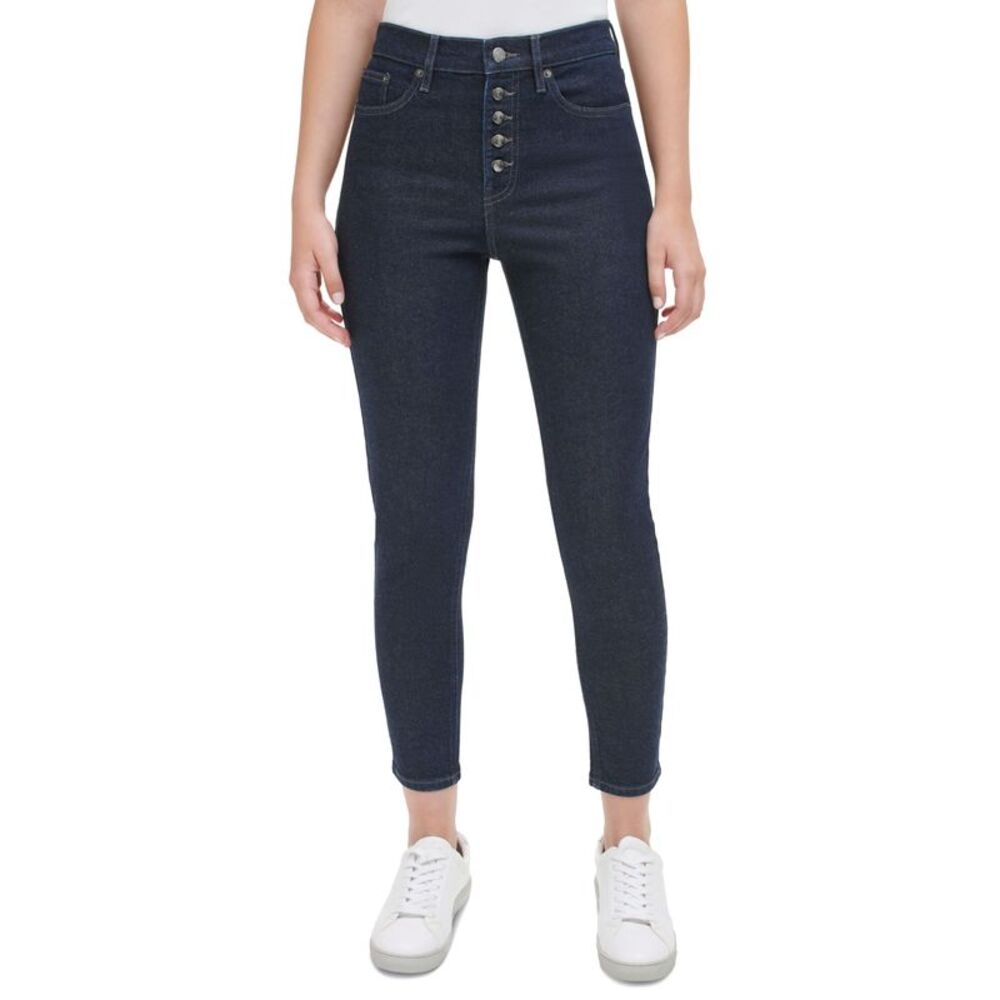 Women's Exposed Button-Fly High-Rise Skinny Jeans